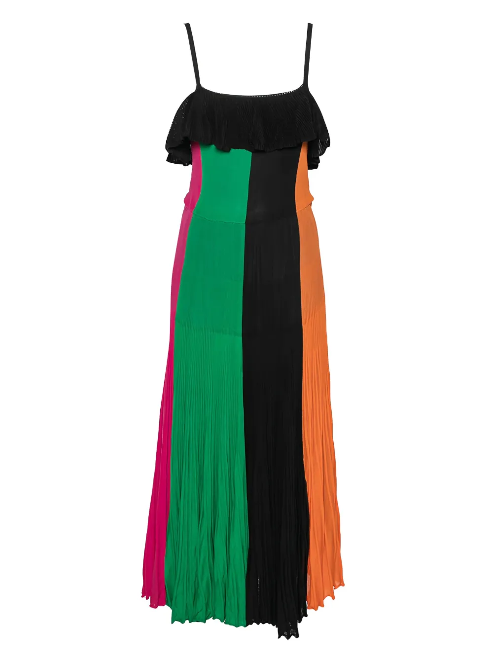 Ferragamo Pre-Owned pleated midi dress | Black | Image 1