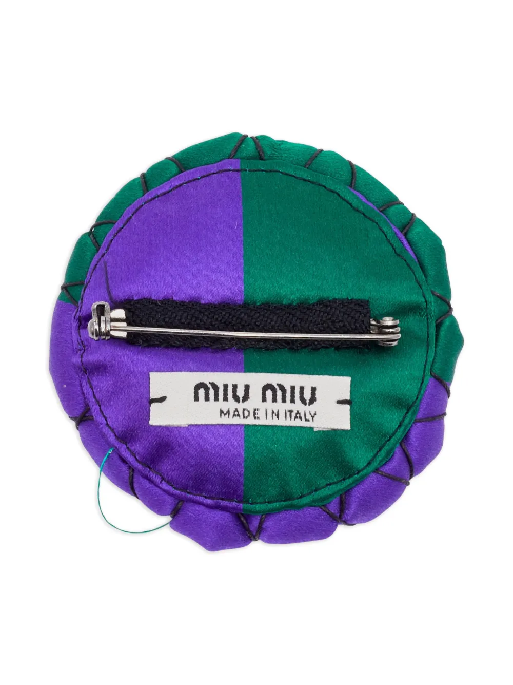 Miu Miu Pre-Owned 새틴 크리스털 브로치 | Pre-Owned | Image 2