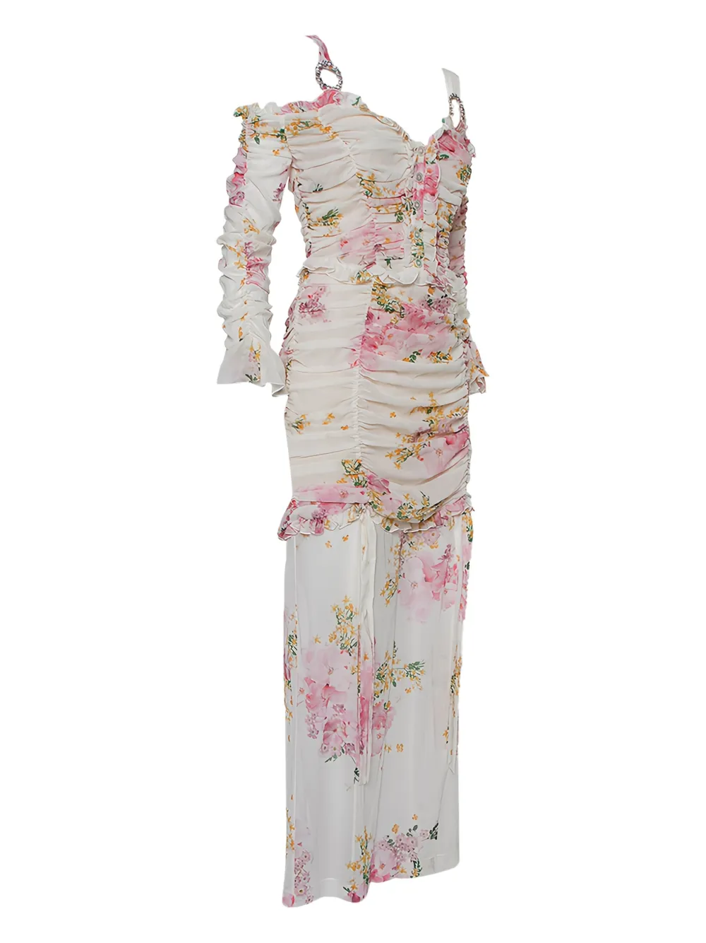 Alessandra Rich floral-print ruched maxi dress | Image 2
