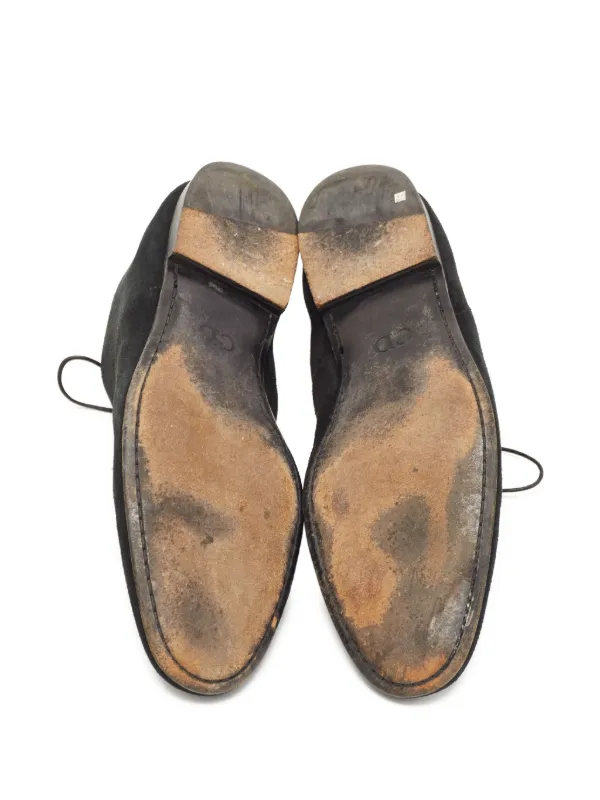 Christian Dior Pre-Owned Suede Oxford Shoes Black FARFETCH HK