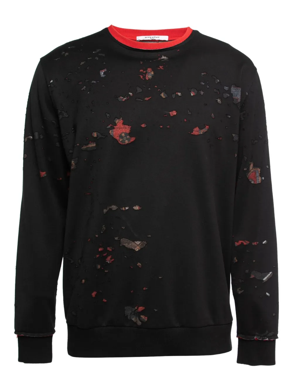 2023 distressed pattern sweater