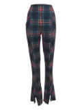 Norma Kamali plaid-pattern trousers - Green