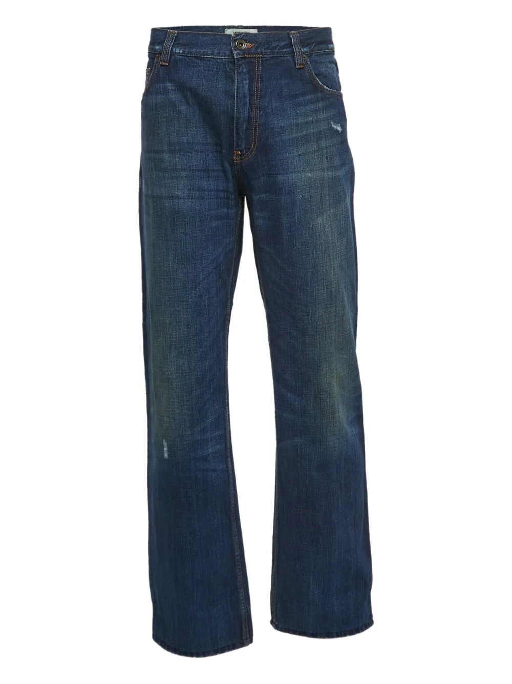 Moschino Pre-Owned jean droit à effet usé | bleu | Image 1