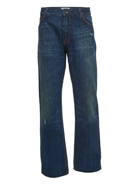 Moschino Pre-Owned distressed straight-leg jeans