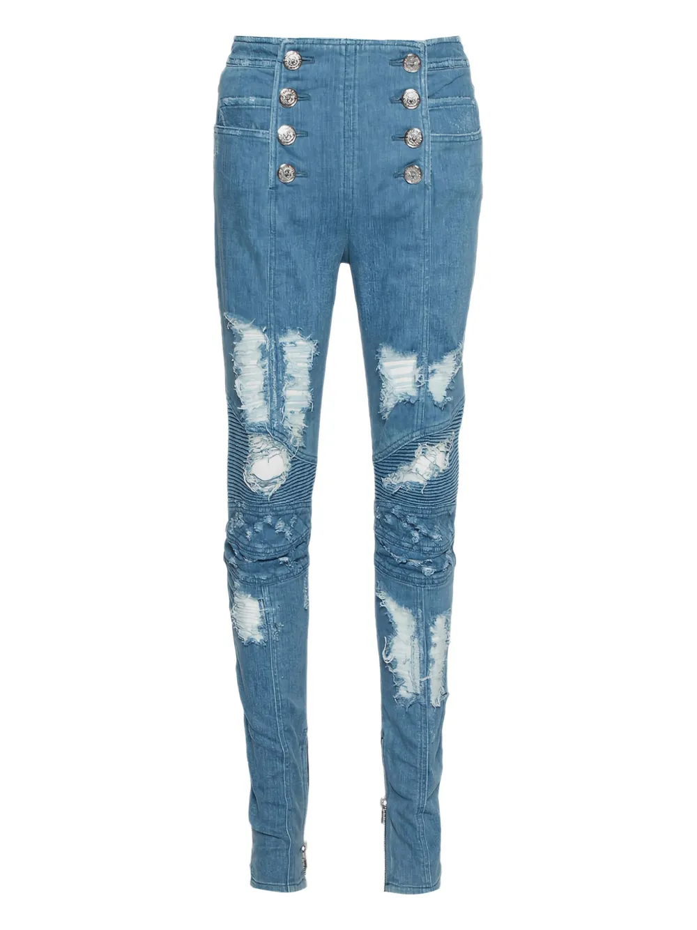 Balmain Pre-Owned ripped jeans | Blue | Image 1