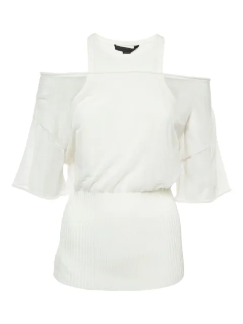 Alexander Wang off-shoulder ribbed-hem blouse