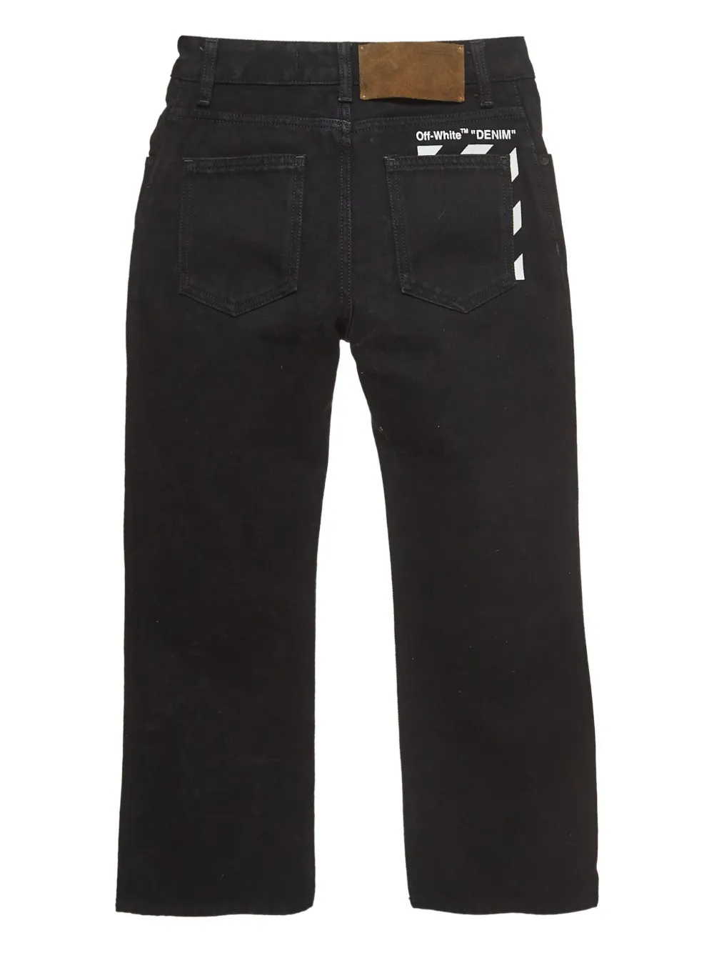 Off-White Pre-Owned Jeans met Diag-streep - Zwart