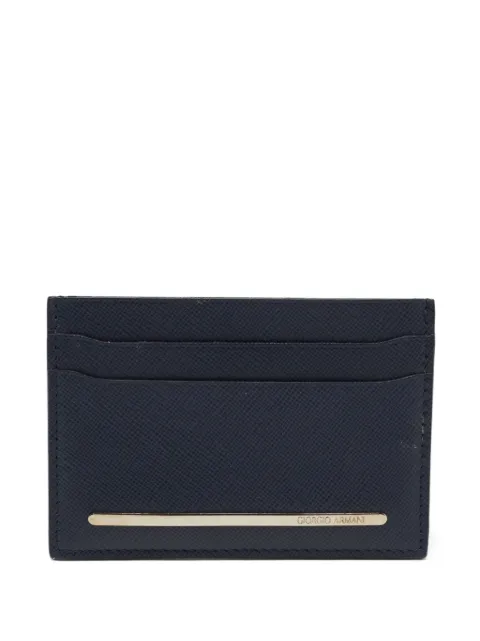Giorgio Armani Pre-Owned logo-plaque card holder