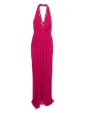 Badgley Mischka crystal-embellished maxi dress - Pink