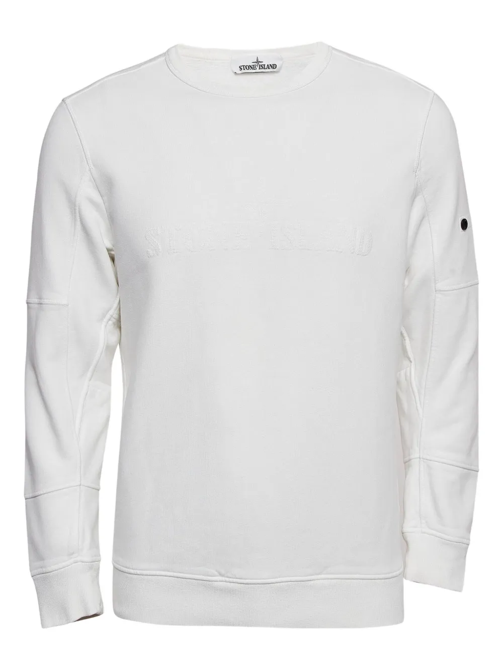 Stone Island logo-embroidered sweatshirt | White | Image 1
