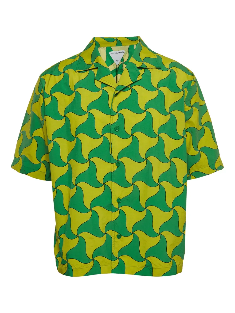 Bottega Veneta Pre-Owned 2021 swirl-pattern shirt | Green | Image 1