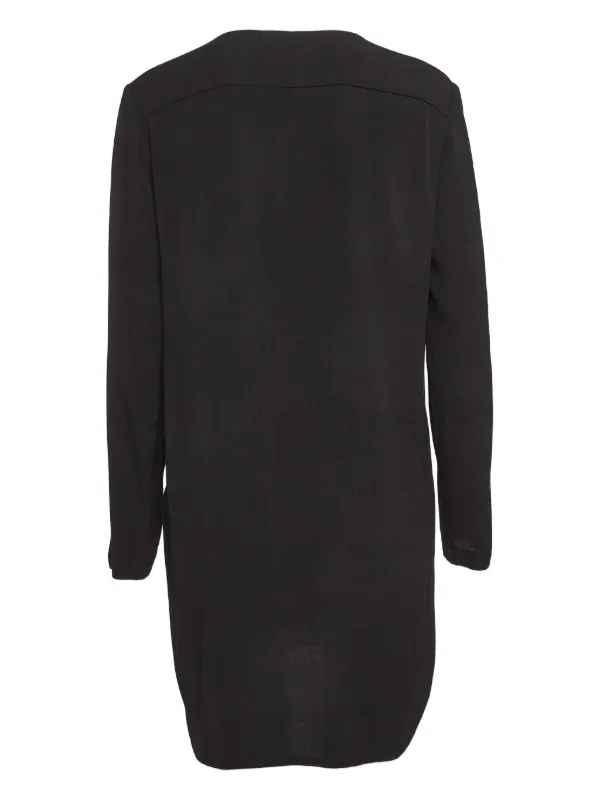sandro black long sleeve dress SANDRO lace-up long-sleeved Dress | Black