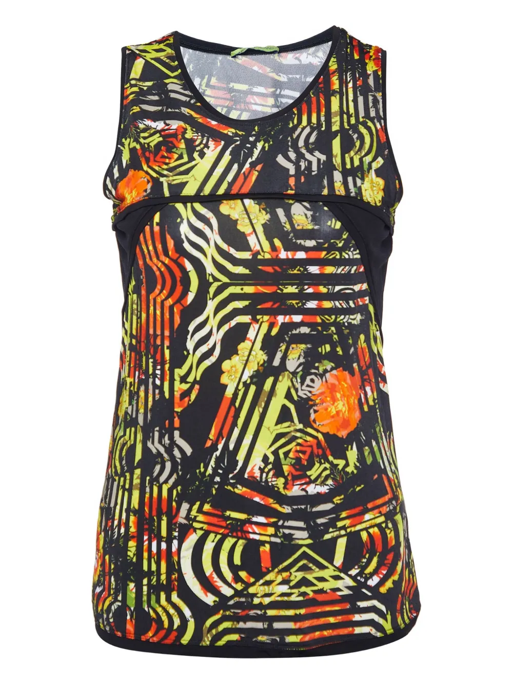 Versace Pre-Owned 2024 geometric-print tank top | Black | Image 1