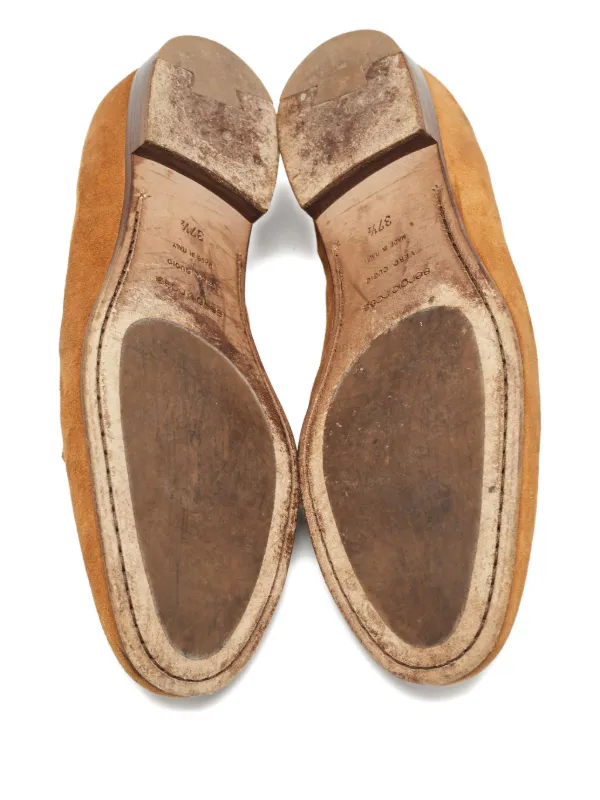 Sergio Rossi bow-detail Suede Loafers | Brown | FARFETCH CA