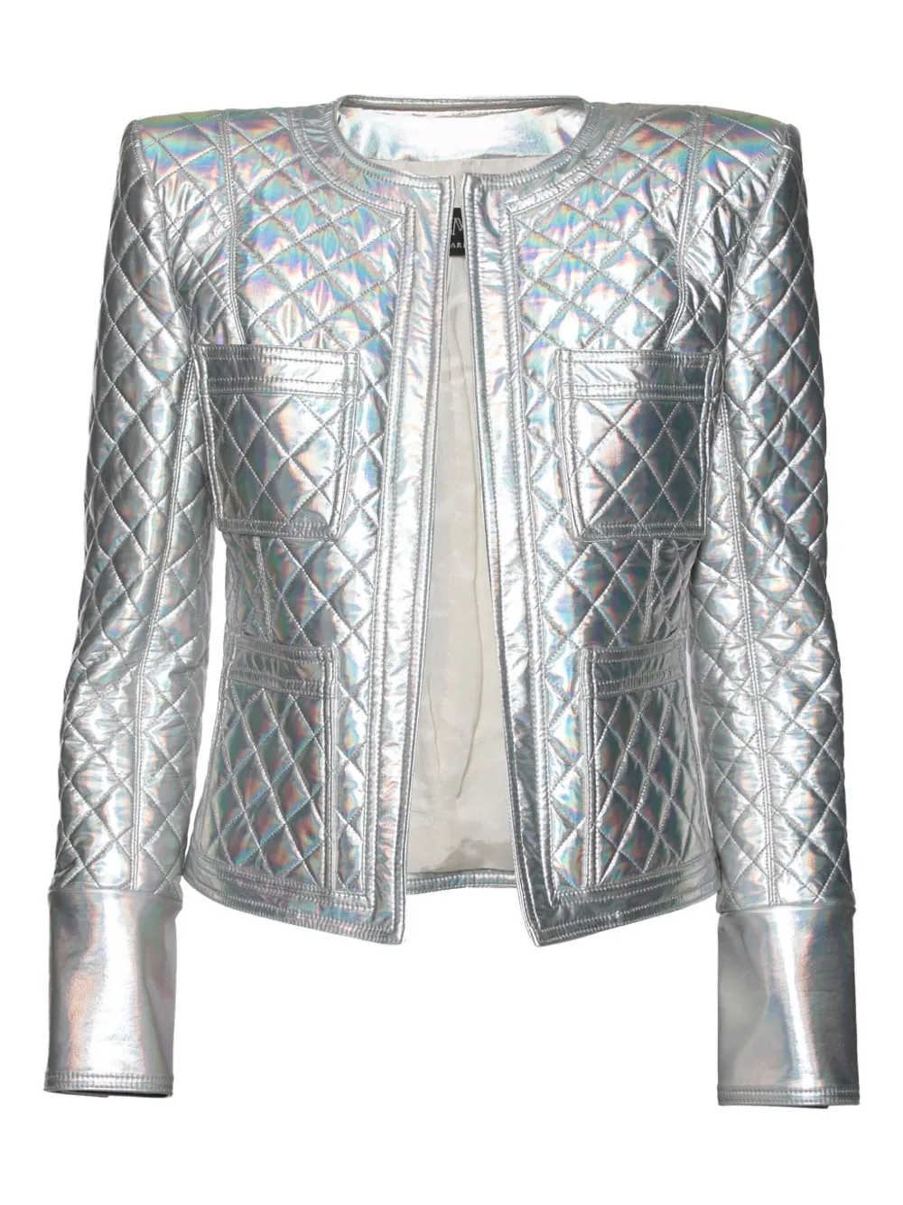 Balmain Pre-Owned Giacca trapuntata - Effetto metallizzato