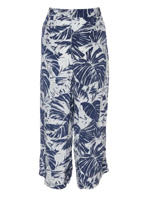 Weekend Max Mara leaf-print silk trousers
