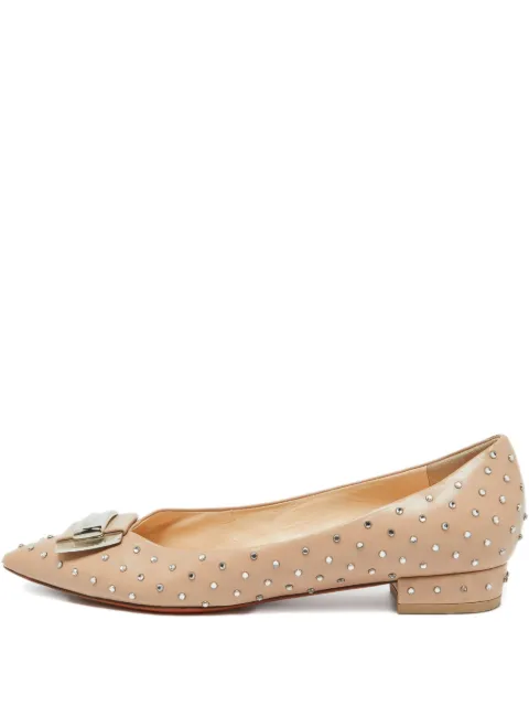 Santoni pre-owned pointed-toe studded ballet flats