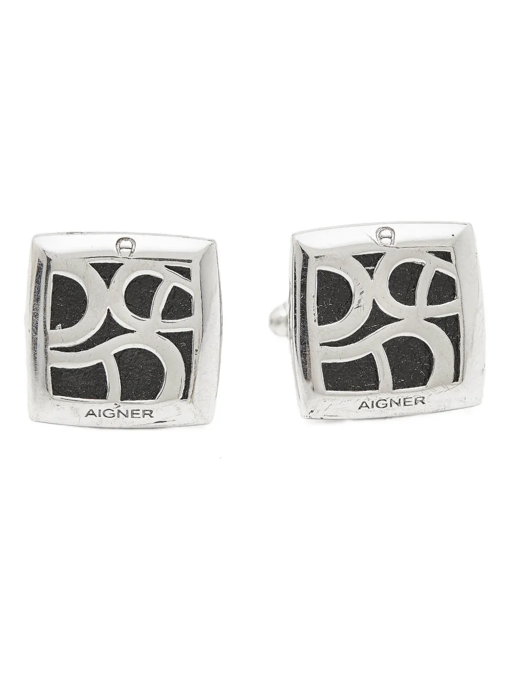 Aigner Vintage logo-embellished cufflinks | Silver | Image 1