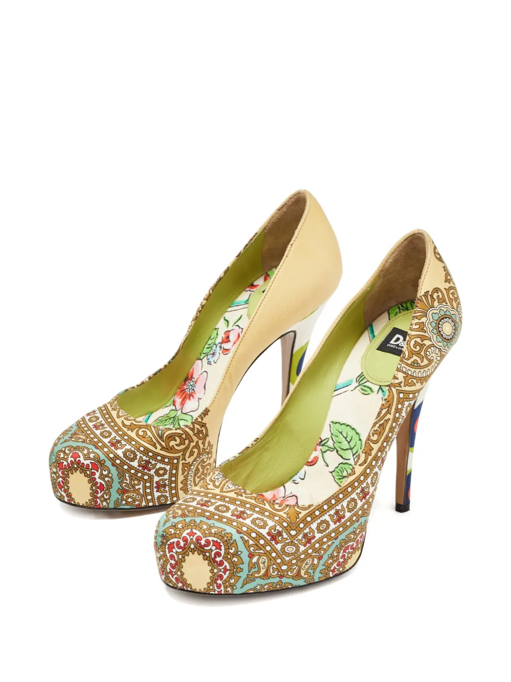 D&G 120mm paisley platform pumps | Image 2