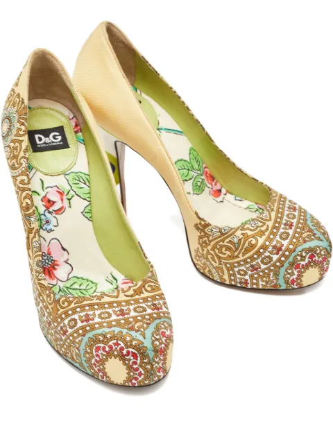D&G 120mm paisley platform pumps
