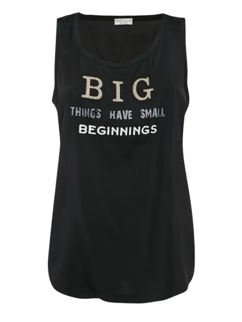 Brunello Cucinelli Vintage slogan tank top