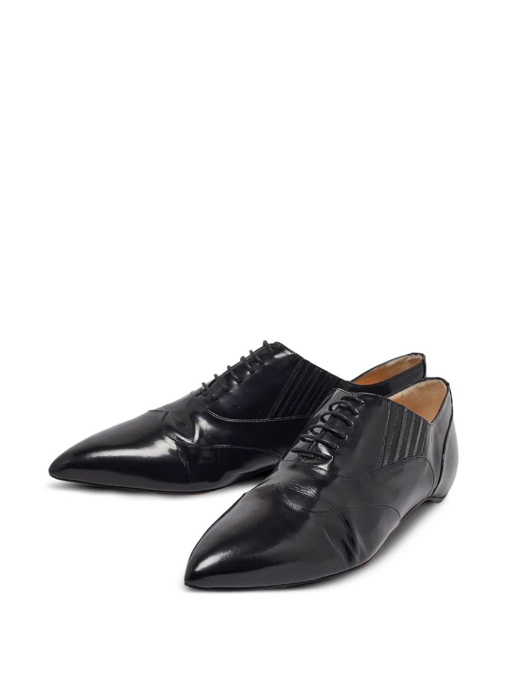 Pre-owned Christian Louboutin Leather Lace-up Oxford Shoes