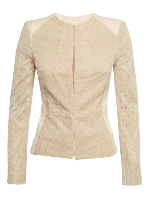 Elisabetta Franchi chamarra ajustada con panel de encaje