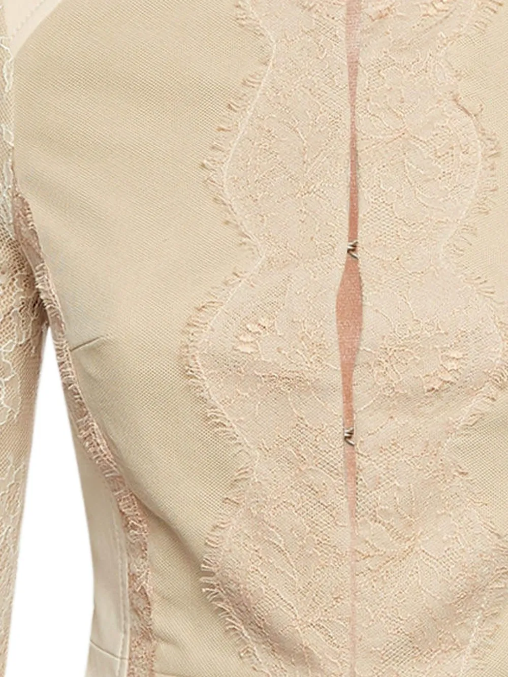 Elisabetta Franchi chamarra ajustada con panel de encaje | Image 2