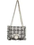 Balmain Pre-Owned tweed fringed crossbody bag - Silver