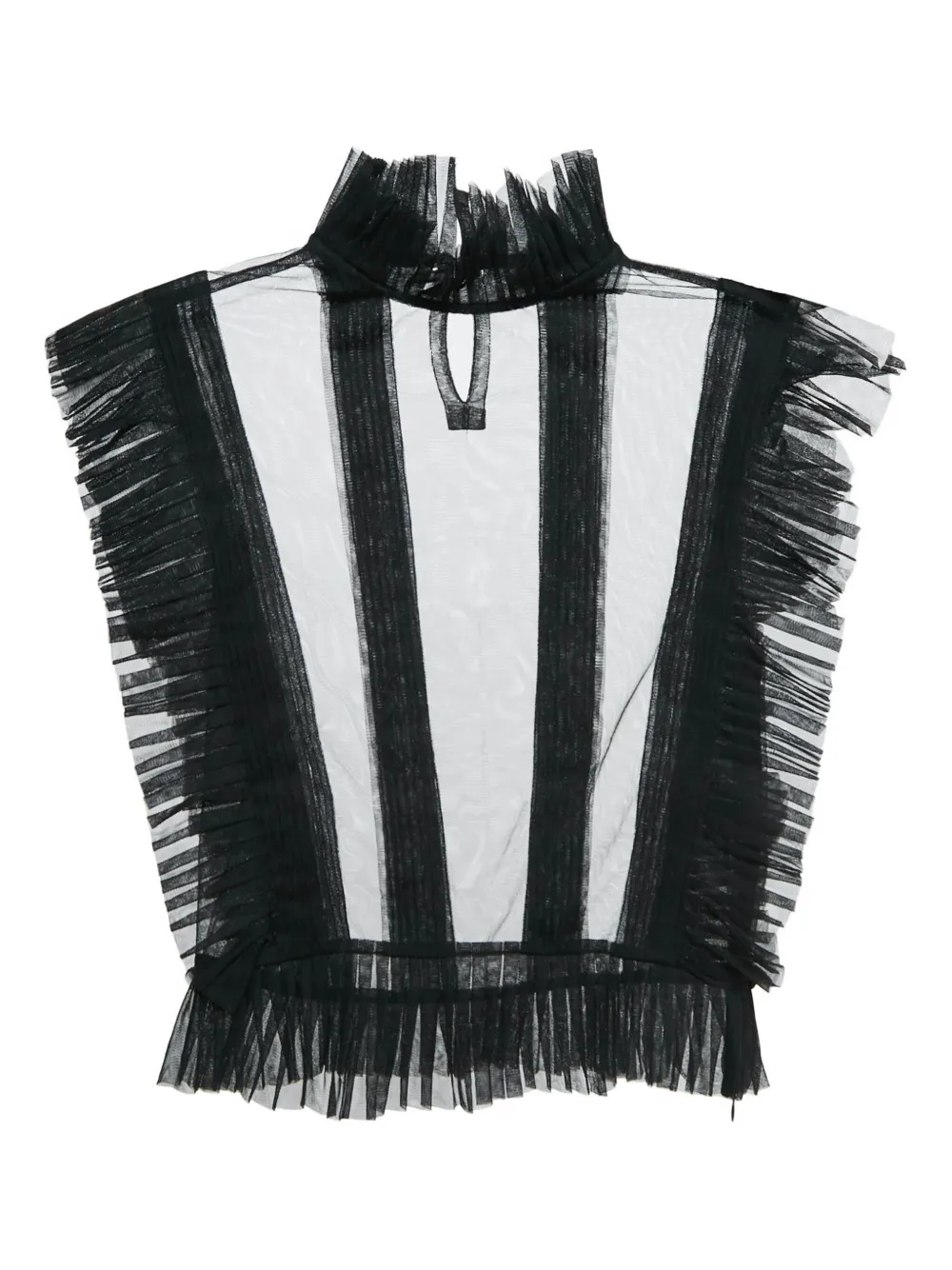 Starchic pleated ruffled blouse | Black | Image 1