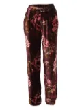 F.R.S For Restless Sleepers floral velvet trousers - Red