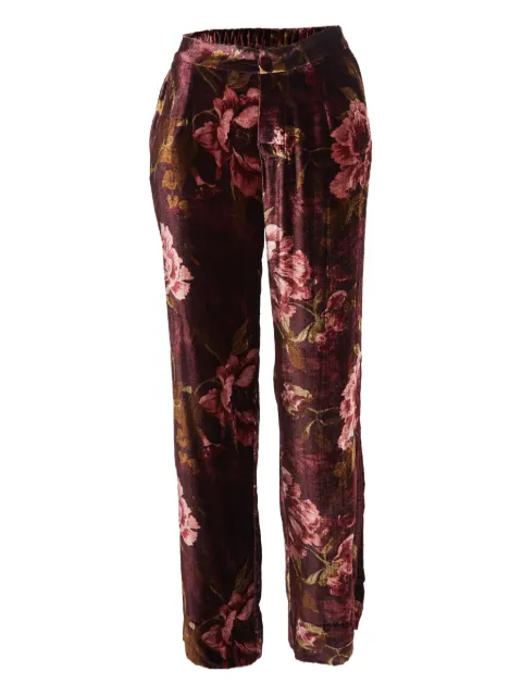 F.R.S For Restless Sleepers floral velvet trousers