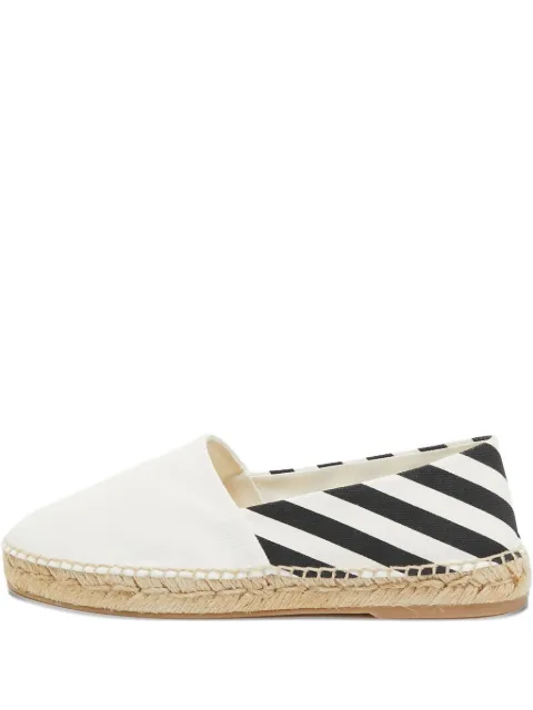 Off-White Pre-Owned striped canvas espadrilles