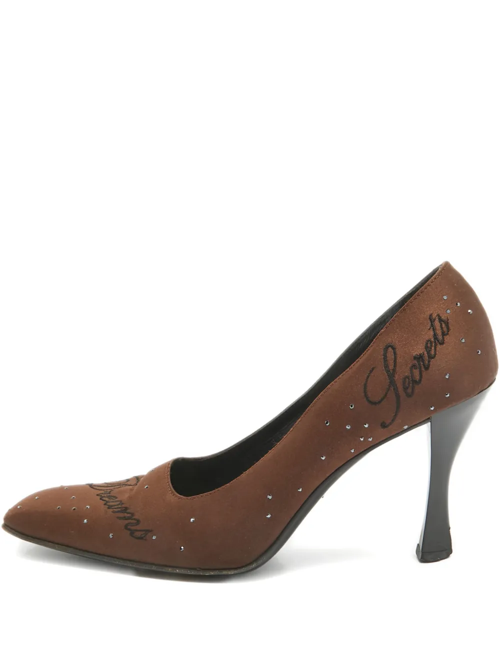 90mm rhinestone-embellished square-toe pumps