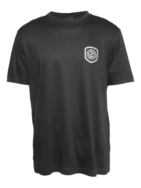 Giorgio Armani Pre-Owned shield detail T-shirt