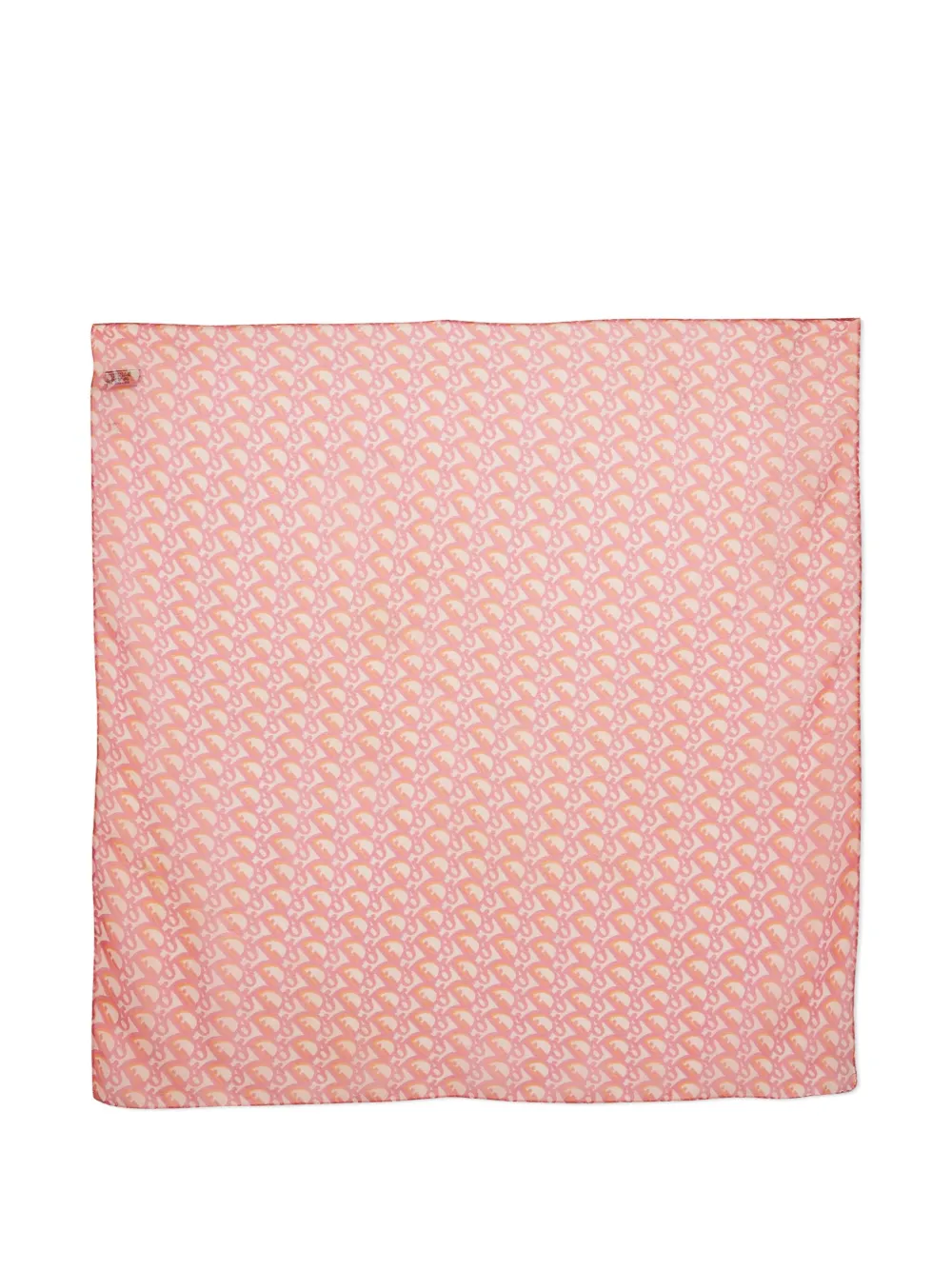 Christian Dior Pre-Owned signature Oblique monogram pattern silk scarf Christian Dior Pre-Owned signature Oblique monogram pattern silk scarf