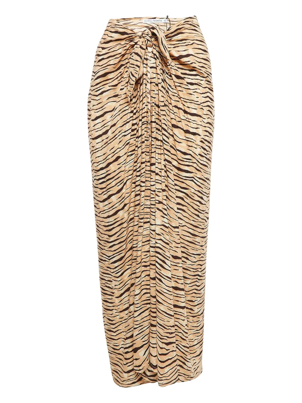 pre-owned zebra-print maxi skirt