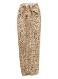 Faithfull the Brand pre-owned zebra-print maxi skirt - Neutrals