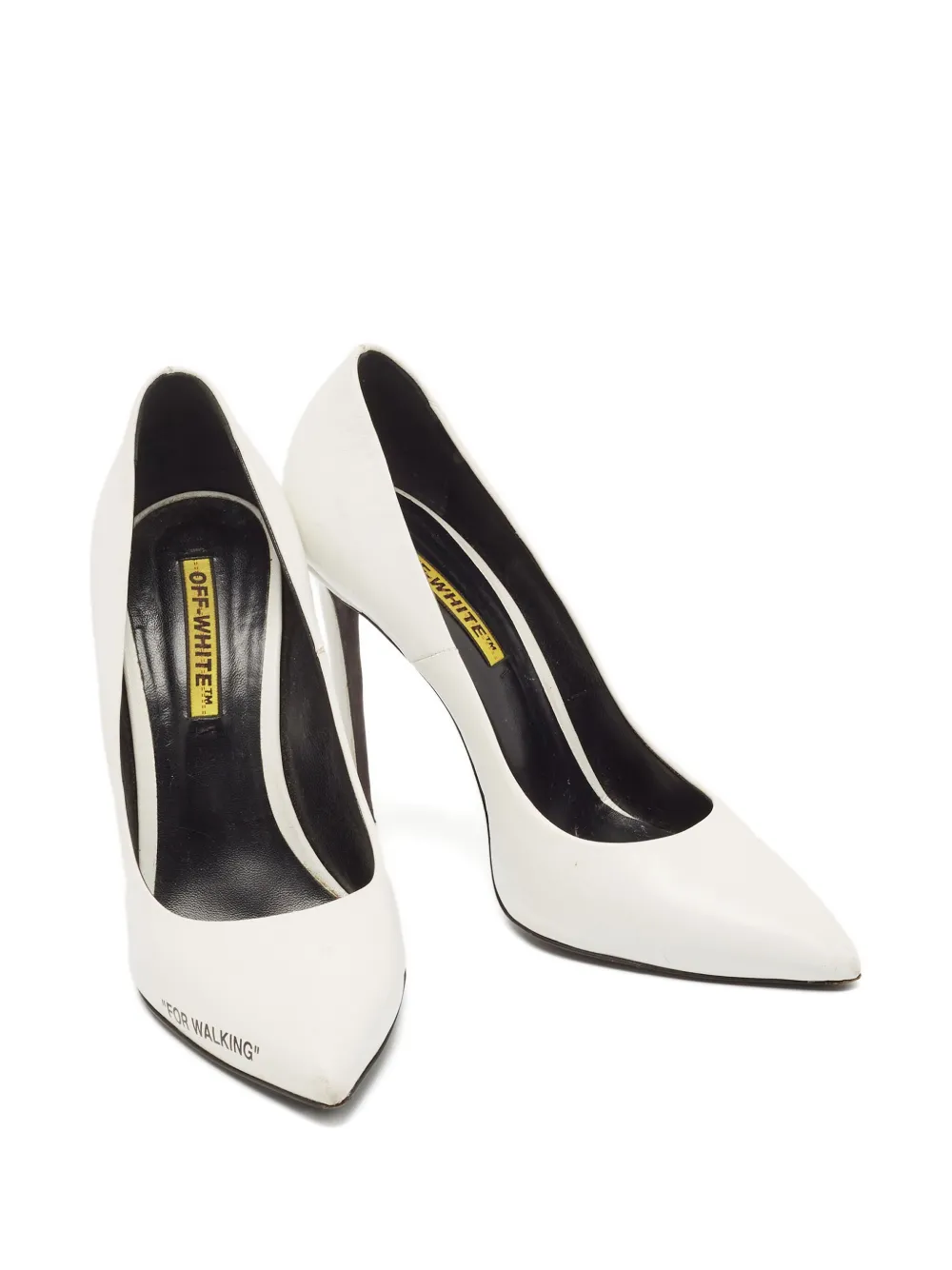 Off-White Pre-Owned 120 mm pumps met stilettohak en puntige neus - Wit