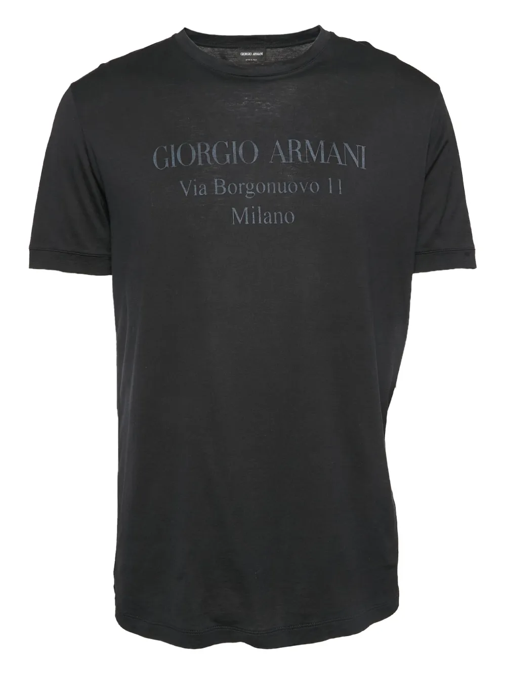 Giorgio Armani Pre-Owned T-shirt in cotone con logo - Nero