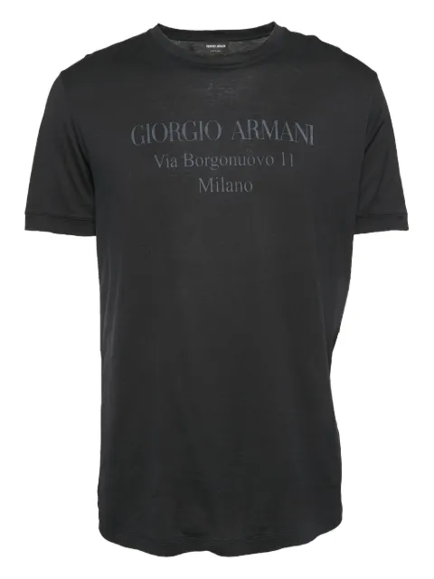 Giorgio Armani Pre-Owned cotton logo T-shirt