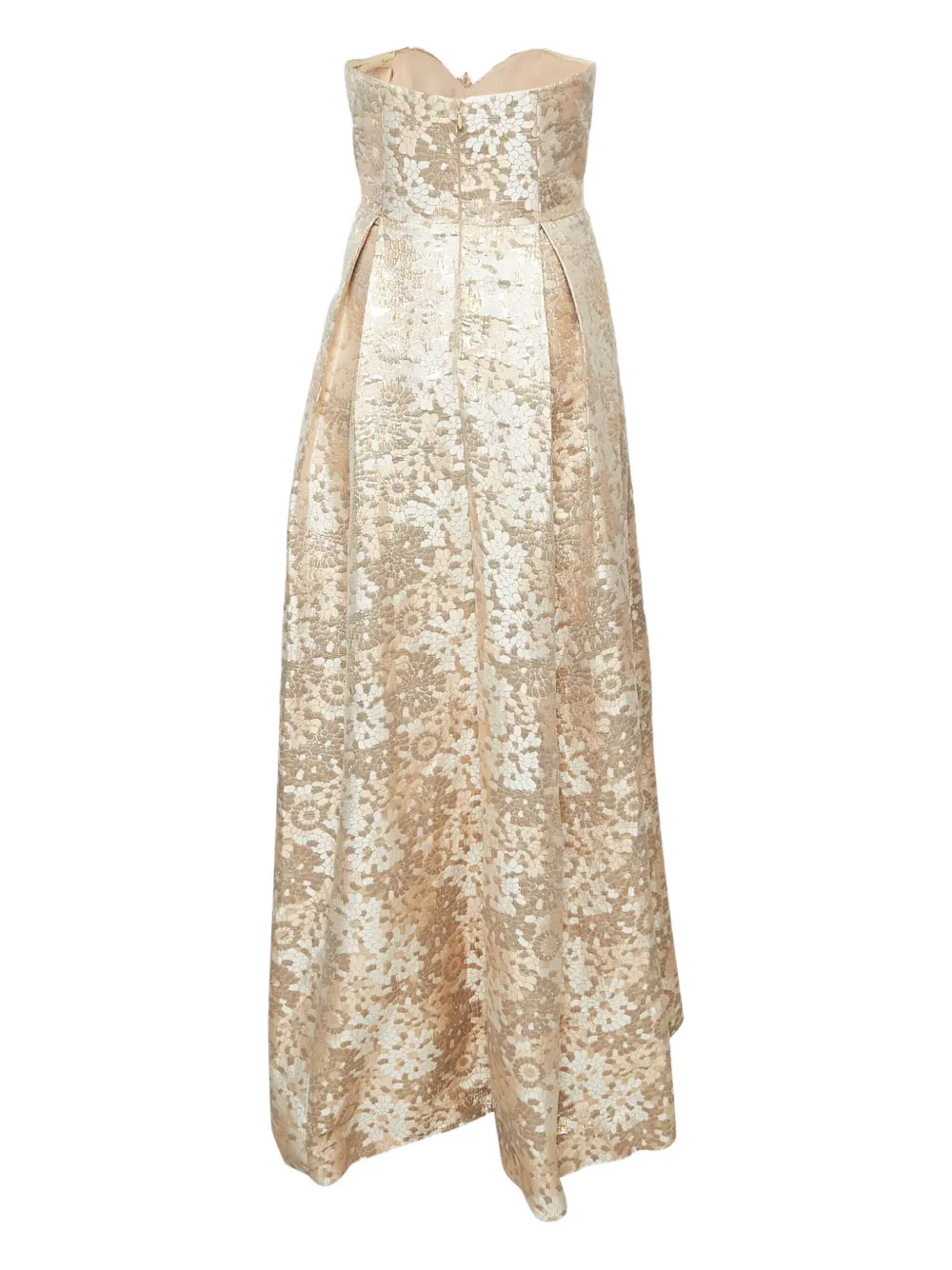 Badgley Mischka Maxi-jurk verfraaid met kristallen - Goud