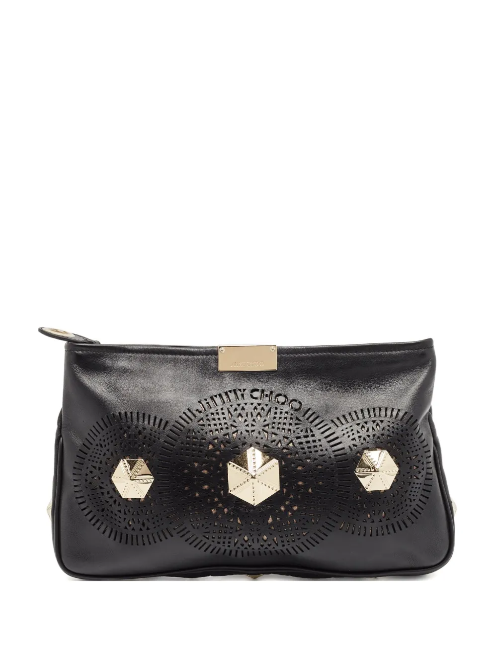 Jimmy Choo Pre-Owned embellished leather clutch bag - ブラック Jimmy Choo Pre-Owned embellished leather clutch bag - ブラック