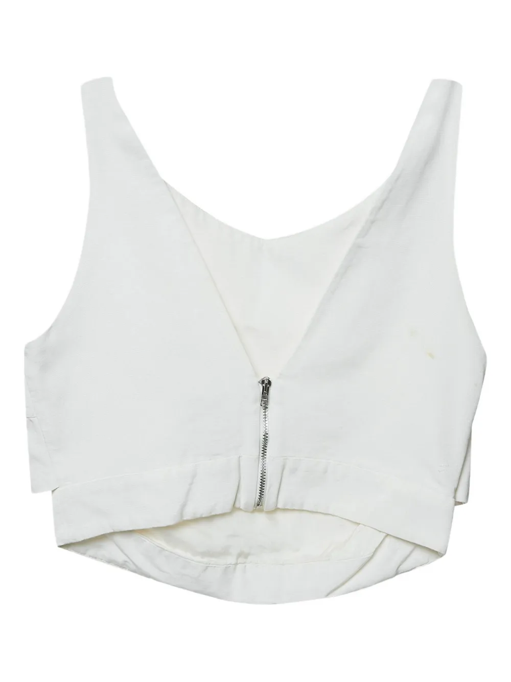 Pre-owned Alexander Mcqueen Double-layer Top In White