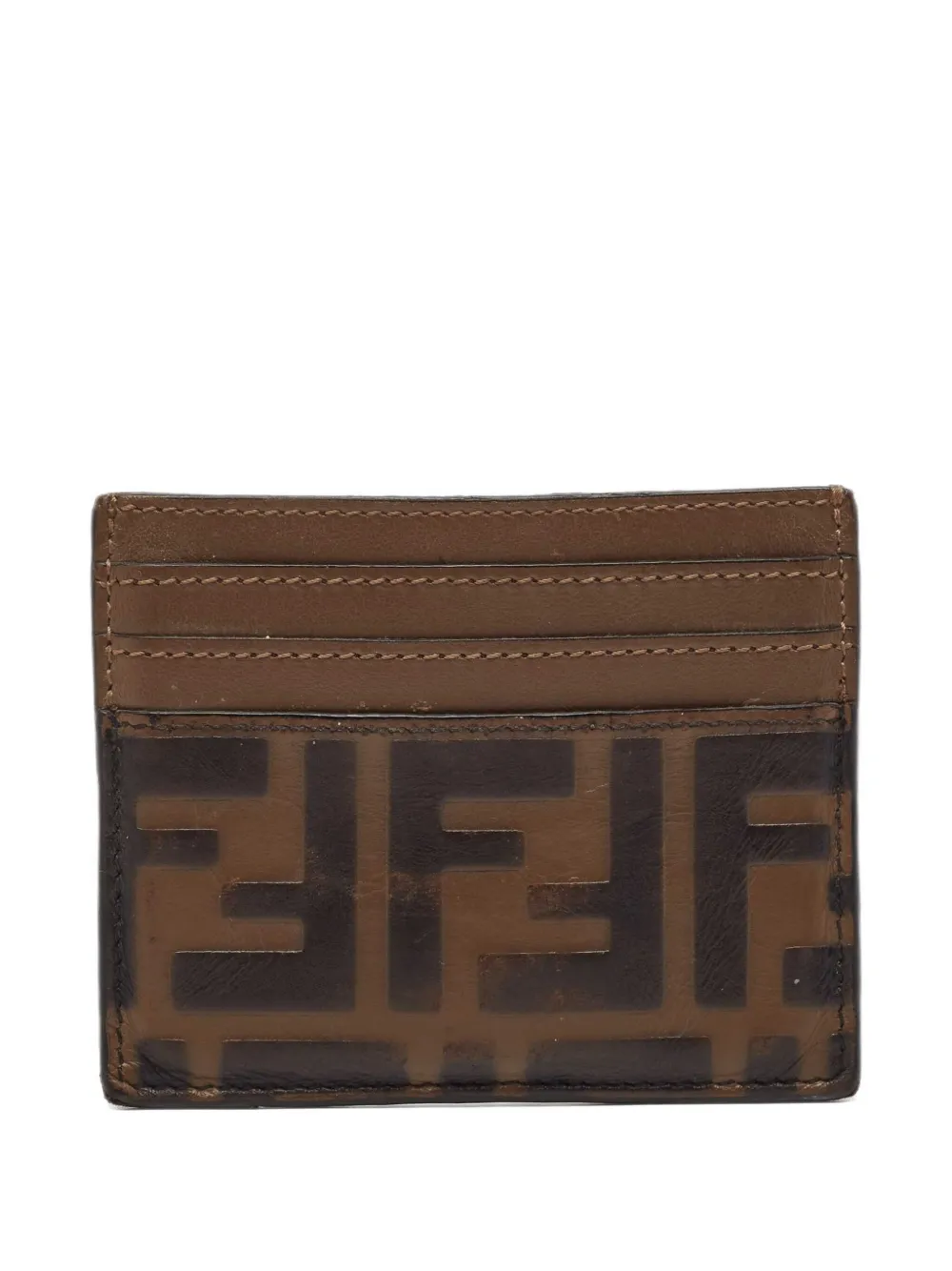 Fendi Pre-Owned Zucca leather cardholder | Brown | Image 1