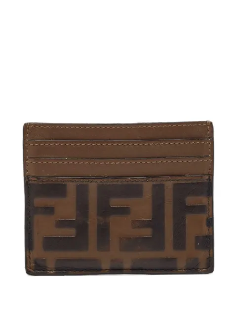 Fendi Pre-Owned Zucca leather cardholder