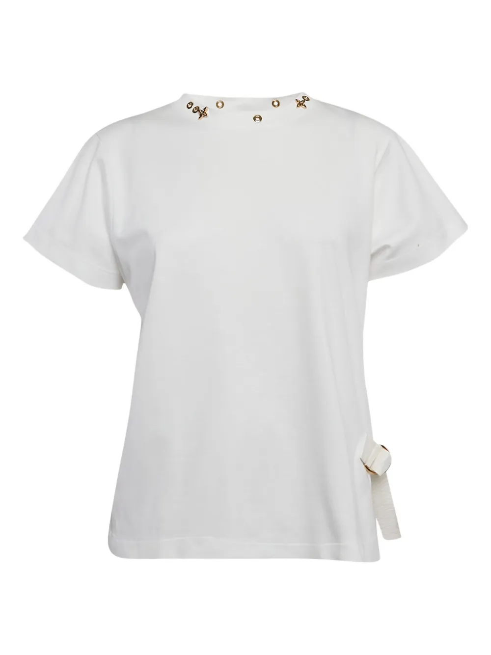Louis Vuitton Pre-Owned アイレットトリム Tシャツ - ホワイト Louis Vuitton Pre-Owned アイレットトリム Tシャツ - ホワイト