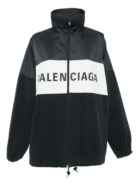 Balenciaga Pre-Owned جاكيت بأجزاء مخيوطة وشعار الماركة 2018