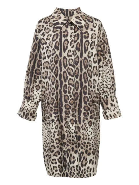Dolce & Gabbana Pre-Owned abrigo con estampado de leopardo