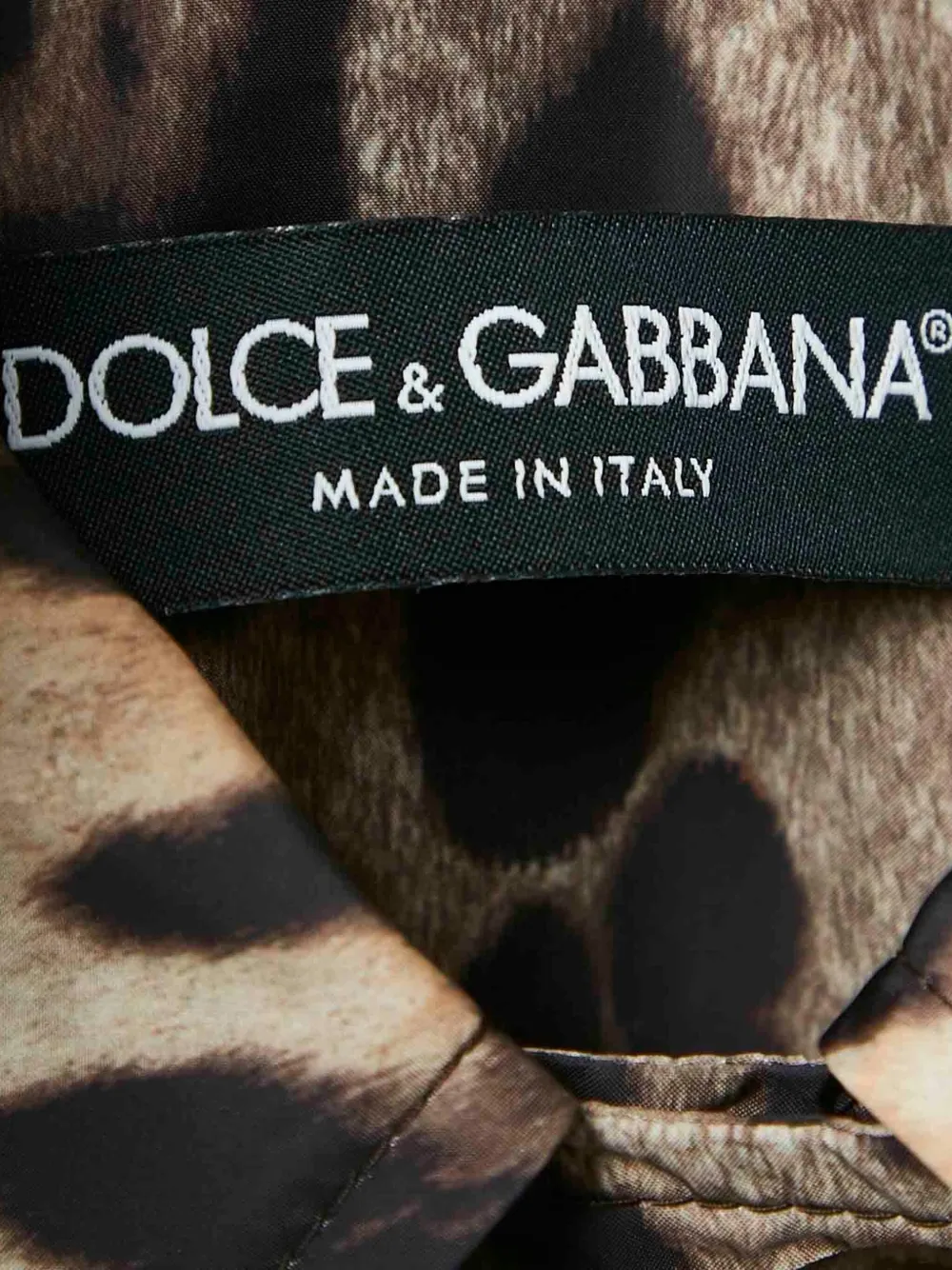 Pre-owned Dolce & Gabbana Leopard-print Long-sleeve Coat In Neutral